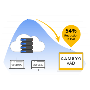 Reduce your total cost of ownership (TCO) by 54% compared to virtual desktops