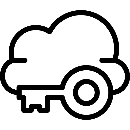 illustration of a cloud with a key
